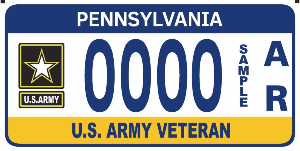 Pennsylvania Army License Plate 