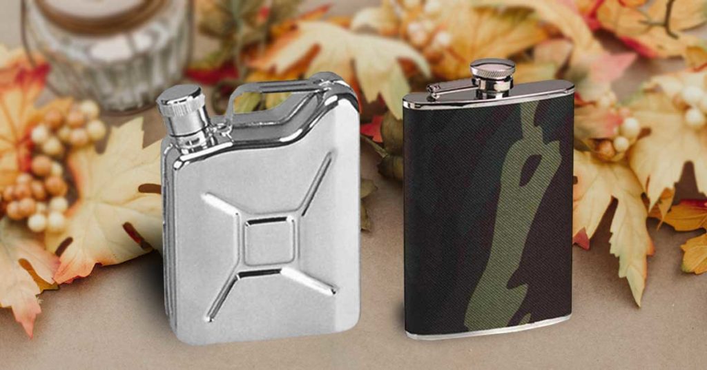 jerry can and camo flasks for veterans