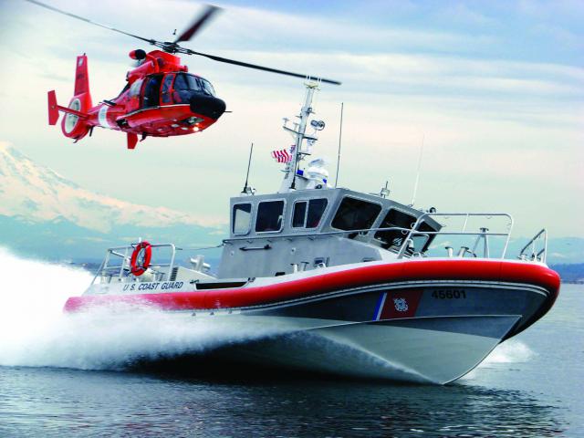 US Coast Guard Boat/Cutter and Helicopter