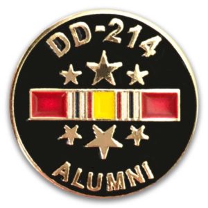 DD-214 Alumni Military Humor Pin from VetFriends