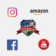 social media platforms to access VetFriends website: Amazon, Facebook, YouTube, Instagram